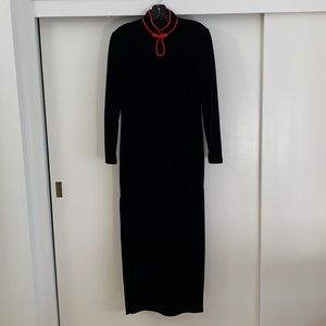 Black velvet dress